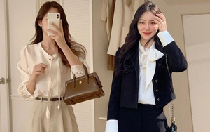9 công thức diện áo blouse buộc dây điệu đà cho mùa thu
