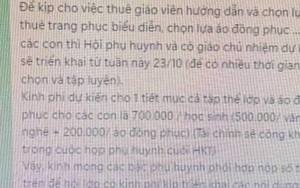 Phòng GD&ĐT TP Vinh nói gì về việc thu 700.000 đồng/học sinh phục vụ Ngày nhà giáo Việt Nam