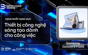 Vượt qua cả laptop và máy tính bảng, Samsung Galaxy Z Fold5 đạt hạng nhất hạng mục Thiết bị công nghệ sáng tạo cho công việc