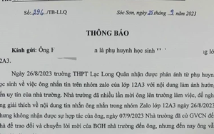 Bố phản ánh về thu chi, con bị nhà trường "từ chối giáo dục", "phải nghỉ học"