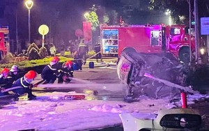 Diễn biến mới vụ xe Mercedes tự gây tai nạn rồi bốc cháy, 6 người bị thương