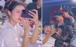 Đám cưới bỗng thành buổi họp fan của Đoàn Văn Hậu, Hải My nói 1 câu khi có người bảo gọi chồng vào ăn nốt