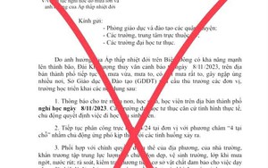 Xuất hiện công văn giả cho học sinh Đà Nẵng nghỉ học ngày 8/11