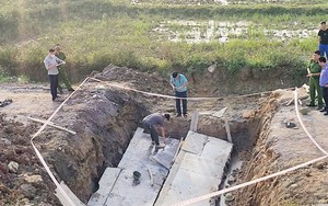 Sập tấm bê tông cống đường gom cao tốc Diễn Châu - Bãi Vọt, hai công nhân tử vong