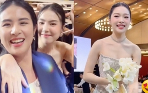 Hoa hậu Ngọc Hân dự đám cưới cô dâu từng được cầu hôn bằng 200 flycam gây “chấn động", tiết lộ có chồng vẫn thích giật hoa cưới