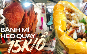 Tiệm heo quay da giòn nổi tiếng ở quận 6, khó tin với ổ bánh mì đầy thịt chỉ 15k khiến nhiều người tranh mua bằng được