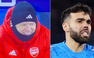 Thủ môn Ramsdale cười tươi khi đồng đội mắc lỗi khiến Arsenal thủng lưới