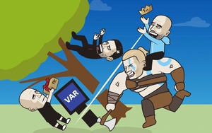 Biếm họa 24h: HLV Pep Guardiola cướp ngôi đầu của Mikel Arteta