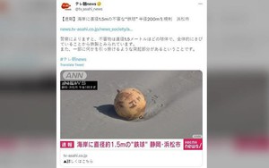 Nhật Bản phong tỏa bờ biển vì quả cầu ‘lạ’