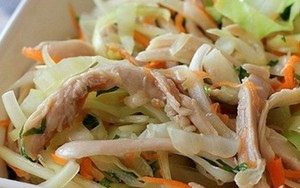 Cách làm món nộm ngon từ gà và giò 'giải cứu' tủ lạnh sau Tết