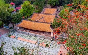 Ngôi chùa nghìn năm tuổi ở Hà Nội nên thơ với sắc đỏ hoa gạo