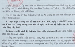Kỷ luật hàng loạt cán bộ viện kiểm sát, Công an tỉnh An Giang