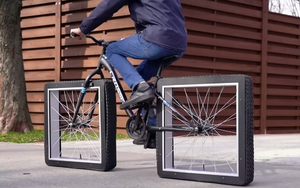 Xe đạp bánh vuông hoạt động như thế nào?