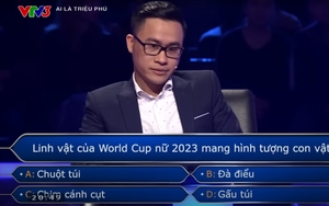 Câu hỏi về linh vật World Cup nữ 2023 khiến thanh niên chơi 'Ai là triệu phú' dùng tới 3 trợ giúp