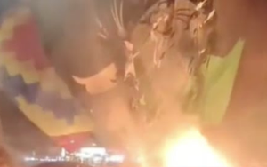 Khinh khí cầu ở Tuyên Quang cháy và phát nổ, 5 người bị thương