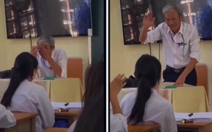 Xúc động đoạn video thầy giáo già lau nước mắt trong tiết dạy cuối cùng