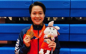 SEA Games 32: Cô gái vàng karate Công an nhân dân xúc động khi lần thứ hai có HCV