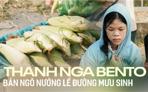 Cận cảnh hàng ngô nướng bên lề đường của hiện tượng mạng Thanh Nga bento: vài ba chiếc ghế con nhưng nuôi sống cả gia đình