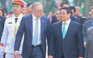 Cận cảnh Thủ tướng Phạm Minh Chính chủ trì lễ đón Thủ tướng Úc