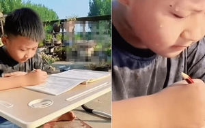 Tàn nhẫn bắt con làm bài dưới trời nắng gắt, bà mẹ hứng 'gạch đá' của dân mạng