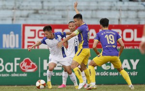 Thắng Hà Nội FC ngay trên sân khách, nhưng SLNA vẫn không thoát khỏi nhóm tranh trụ hạng