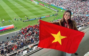 PV xinh đẹp theo chân tuyển Việt Nam: Tôi mong được ăn mừng tuyển ghi bàn!