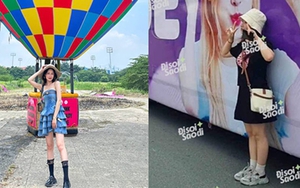 Khinh khí cầu BLACKPINK đã được kéo lên ở Mỹ Đình, xe bus diễu hành "đưa" Jisoo và Rosé vòng quanh bát phố
