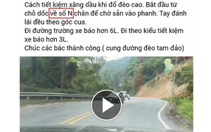 Chia sẻ mẹo tiết kiệm xăng khi đổ dốc, dân mạng hỏi: "Thọ bao nhiêu tuổi?"