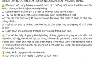 Nước ion kiềm có thực sự tốt cho sức khỏe?