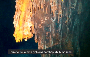 Cảnh hoang tàn của xác tàu Titanic ở độ sâu gần 4.000m dưới đại dương
