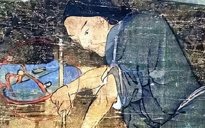 Dép xỏ ngón xuất hiện trong tranh La Hán 1000 năm tuổi