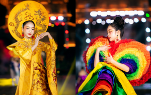 Hoa hậu nhí Hồng Lam mặc thiết kế dài 20m, gây ấn tượng tại show Tinh hoa cố đô