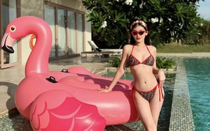 Lê Âu Ngân Anh khoe bụng bầu 4 tháng với bikini, sắc vóc khiến dân mạng trầm trồ