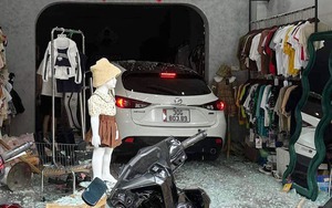 Đằng sau những bức ảnh TNGT: Nghi nhầm chân ga – Mazda3 lao thẳng vào cửa hàng quần áo