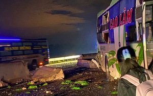 Xe khách gặp nạn trên đường cao tốc Phan Thiết - Dầu Giây, 1 người tử vong