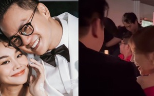 Thanh Hằng và ông xã dính như sam trong tiệc cuối năm, học trò phải thốt lên câu này