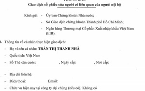 Người nhà một lãnh đạo Eximbank sẽ bán hết cổ phiếu