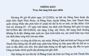 Truy tìm tung tích trẻ sơ sinh được phát hiện ngoài bãi rác