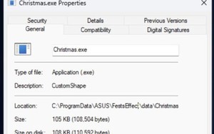 Người dùng Windows 11 tá hỏa khi thấy “Christmas.exe” chạy trên máy, hóa ra là phần mềm mặc định của ASUS