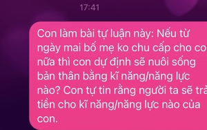 Bà mẹ Hà Nội ra bài tập "Con sẽ làm gì để nuôi sống bản thân nếu bố mẹ không chu cấp": Loạt câu trả lời "sang chấn"