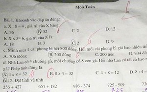 Học sinh chọn 4 x 8, đáp án 8 x 4, cách tính nào mới chuẩn?