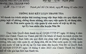 Vì sao thanh tra trách nhiệm tại UBND huyện Nhà Bè?