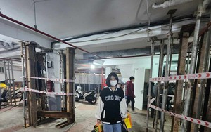 Chung cư mini ở Hà Nội nứt cột bê tông, người dân phải di dời để đảm bảo an toàn