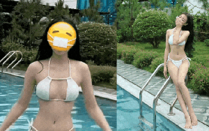 Hoàng Lan Anh 2004 diện bikini: Khoe trọn body mảnh mai, làn da trắng bóc