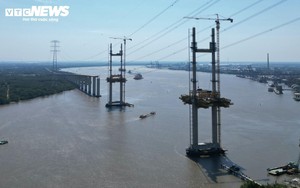 Cận cảnh dự án cầu vượt sông lớn nhất cao tốc Bến Lức - Long Thành