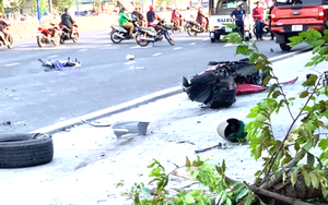 Ô tô tông hàng loạt xe máy ở Bình Dương, 5 người thương vong