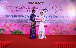 Hoa hậu Nguyễn Thanh Hà ngồi "ghế nóng" Duyên dáng áo dài quận Bình Tân
