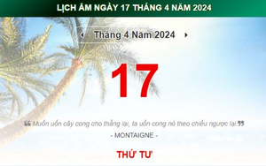 Lịch âm hôm nay - Xem lịch âm ngày 17/4