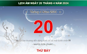 Lịch âm hôm nay - Xem lịch âm ngày 20/4