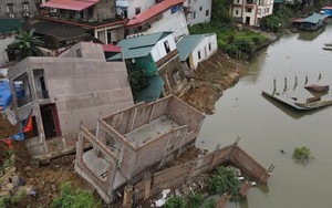 Xác định nguyên nhân vụ nhiều nhà dân ở Bắc Ninh bị sạt xuống sông Cầu
